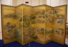 ＜四季風俗図屏風（右隻）＞画像