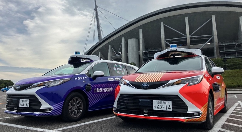 写真:自動運転の車