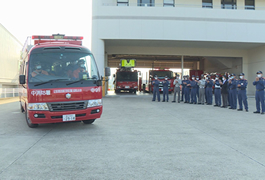 写真：静岡県熱海市への緊急消防援助隊の派遣と帰任報告
