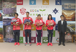 写真：東京2020オリンピック競技大会出場4選手 市長訪問