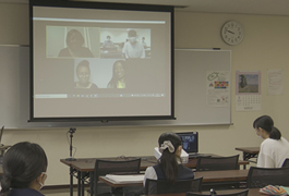 写真：デトロイト市の学生とのオンライン交流がスタート