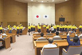 写真：コンクールで第1位を獲得 豊田市少年少女合唱団が市長訪問