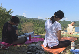 写真：森ヨガ体験会in三河湖園地