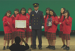 写真：豊田市消防長表彰状の贈呈