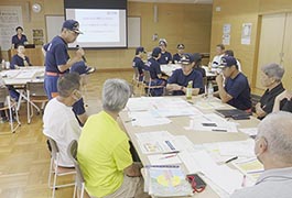 写真：消防団と自主防災会の連携強化に向けたワークショップ