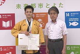 写真：テコンドー国際大会に出場した選手が市長を訪問