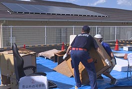 写真：大規模災害を想定した市民仮置場の設置･運営訓練