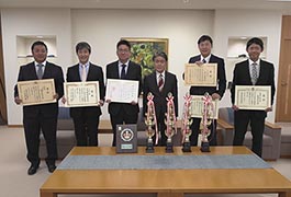 写真：愛知県茶品評会受賞者 市長訪問