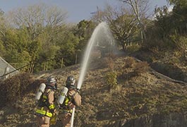 写真：文化財防火訓練