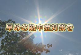 写真：早めの熱中症対策を