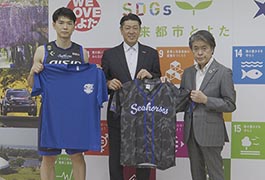 写真：シーホース三河株式会社が市長訪問