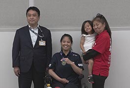 写真：豊田市ボッチャ協会所属選手が世界大会出場結果を報告