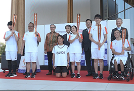 写真:第5回アジアパラ競技大会 採火式と聖火リレー